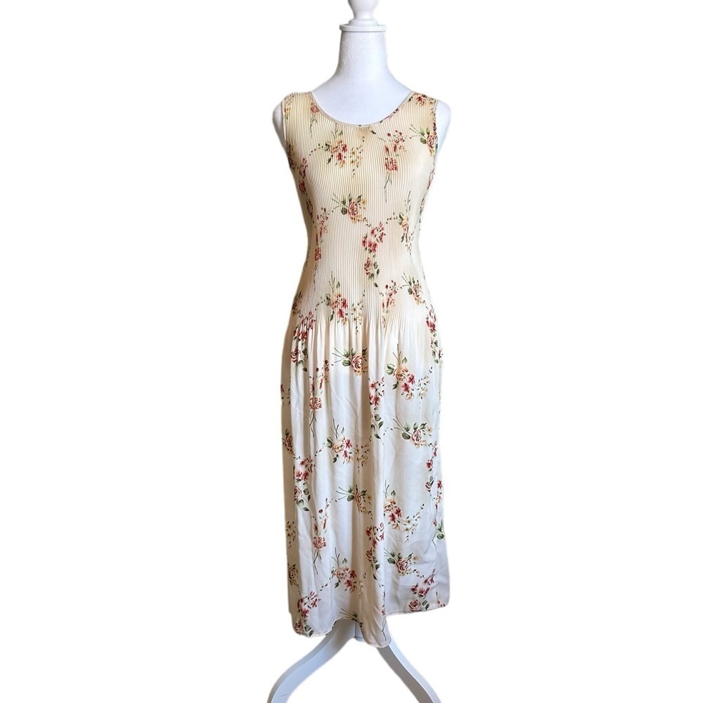 Moa USA Floral Sleeveless Midi Dress Size Small